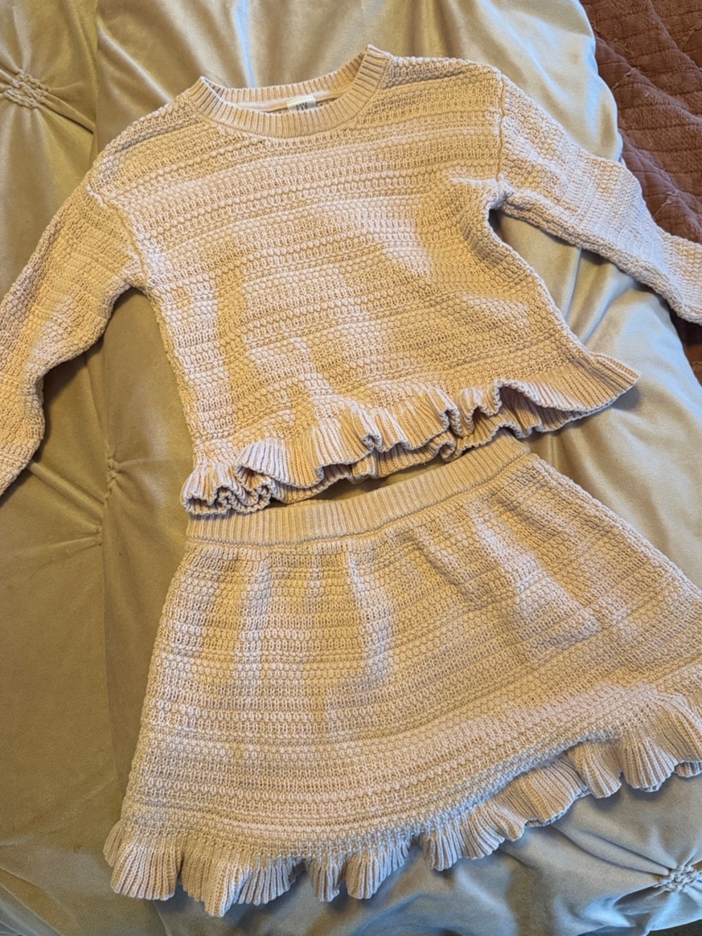 GAP Baby Knit Set in Soft Beige
